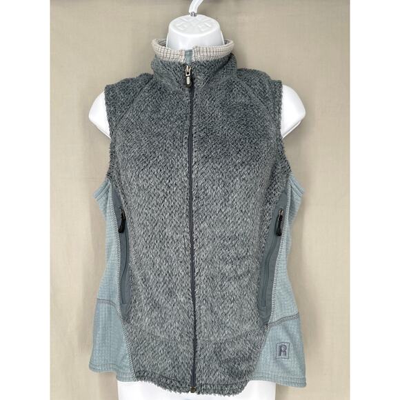 Vintage Patagonia Vest Womens Medium Gray R2 Regulator Fleece Full Zip Polartec - Picture 1 of 10
